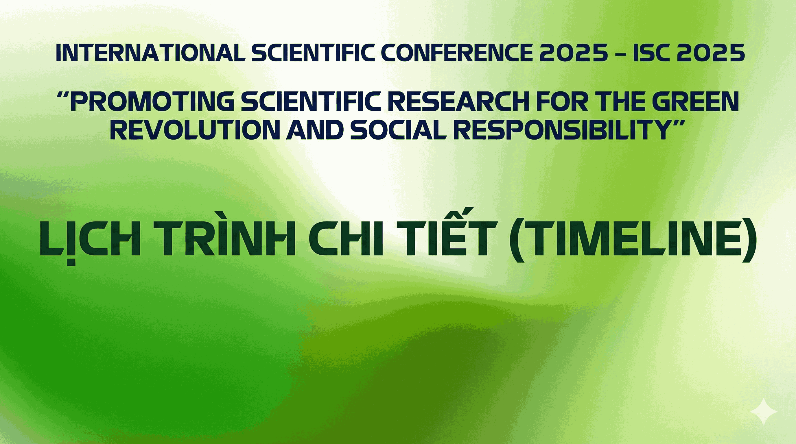 CHƯƠNG TRÌNH HỘI THẢO KHOA HỌC QUỐC TẾ ISC 2025