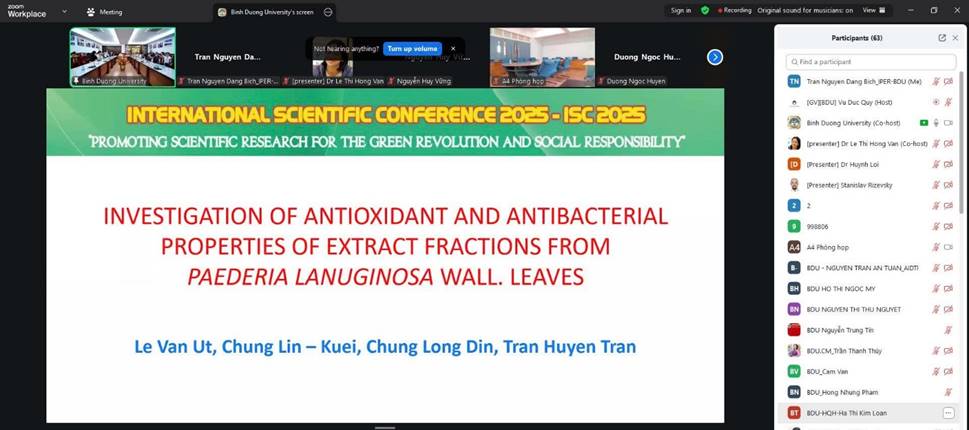 Sôi nổi hoạt động nghiên cứu của Viện Dược tại ISC 2025