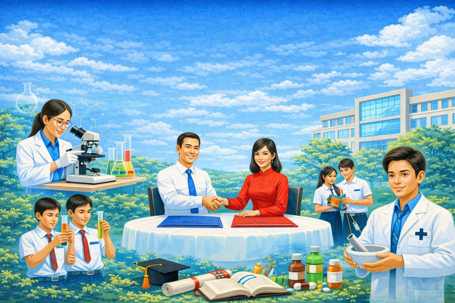 BDU hợp tác THPT Bến Cát: Ươm mầm tài năng Dược