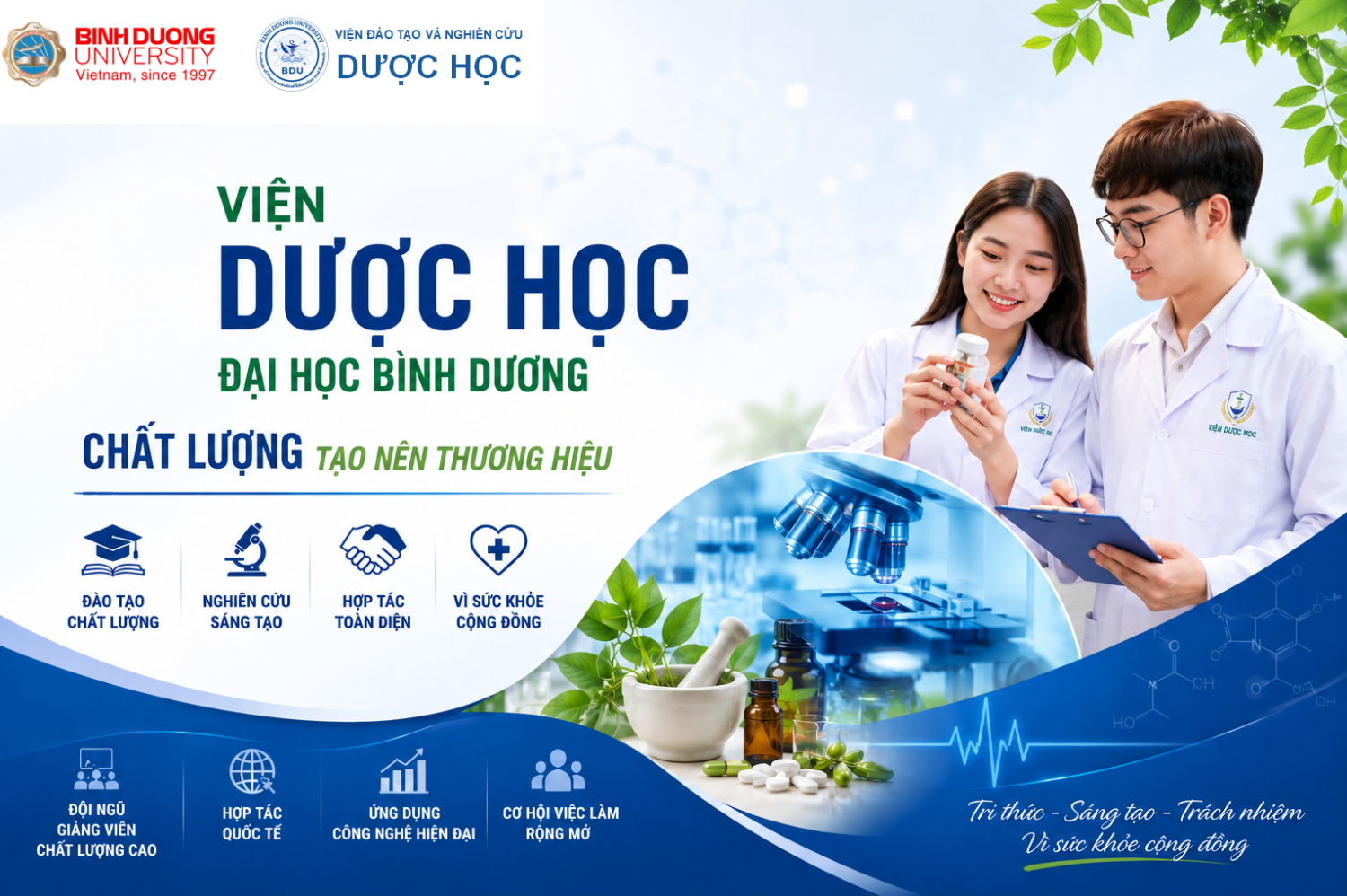Viện Dược học Đại học Bình Dương: Chất lượng tạo nên thương hiệu